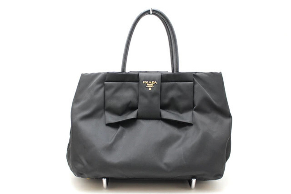 Prada Calfskin Handbag Black